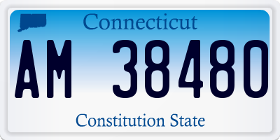 CT license plate AM38480