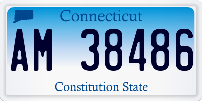 CT license plate AM38486