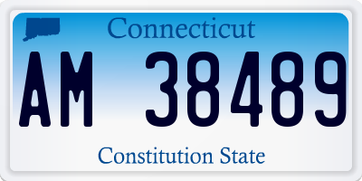 CT license plate AM38489