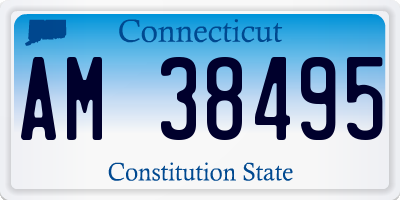 CT license plate AM38495