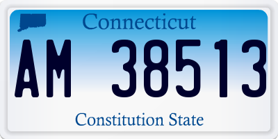 CT license plate AM38513