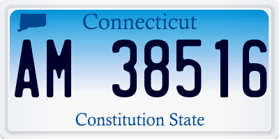 CT license plate AM38516