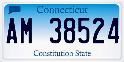 CT license plate AM38524