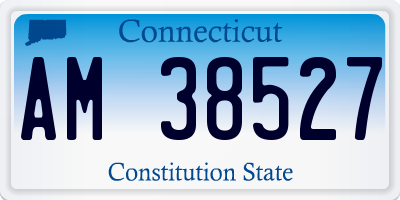 CT license plate AM38527