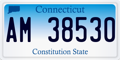 CT license plate AM38530