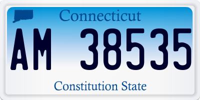 CT license plate AM38535