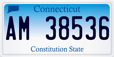 CT license plate AM38536