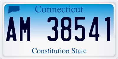 CT license plate AM38541