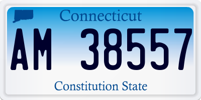 CT license plate AM38557