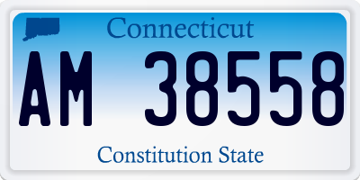 CT license plate AM38558