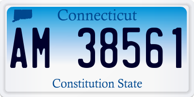 CT license plate AM38561