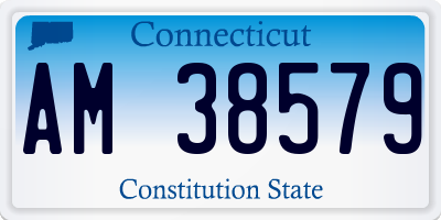 CT license plate AM38579