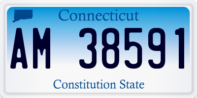 CT license plate AM38591