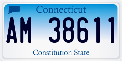CT license plate AM38611