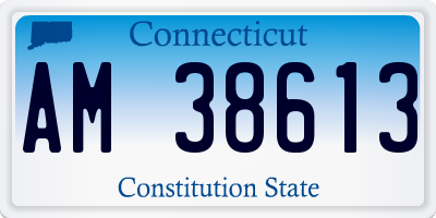 CT license plate AM38613
