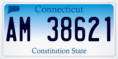 CT license plate AM38621