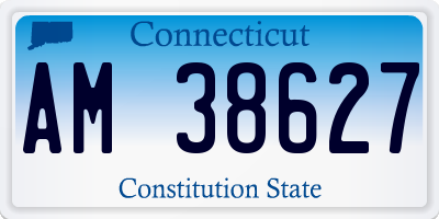 CT license plate AM38627