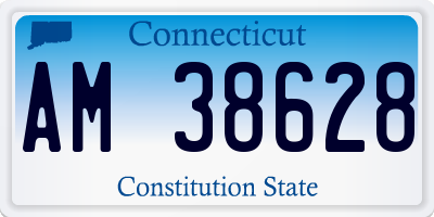 CT license plate AM38628