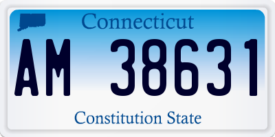 CT license plate AM38631