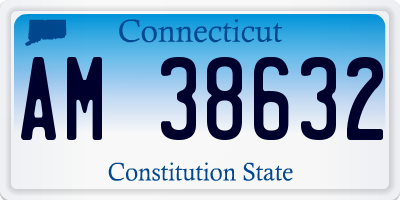 CT license plate AM38632
