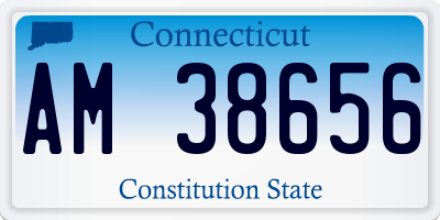 CT license plate AM38656