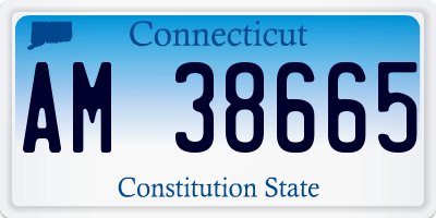 CT license plate AM38665