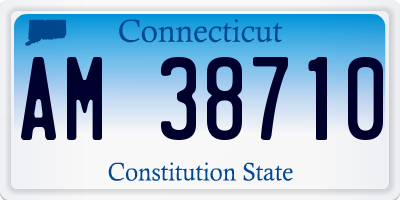 CT license plate AM38710