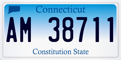 CT license plate AM38711