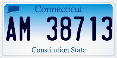 CT license plate AM38713