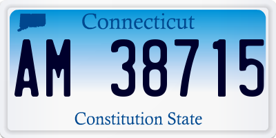 CT license plate AM38715
