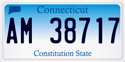 CT license plate AM38717