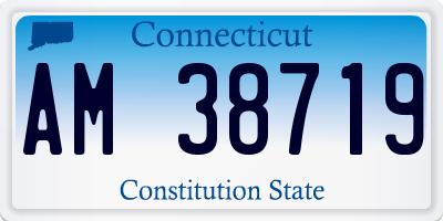 CT license plate AM38719