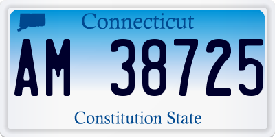 CT license plate AM38725