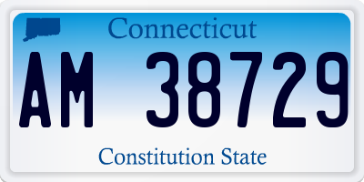 CT license plate AM38729