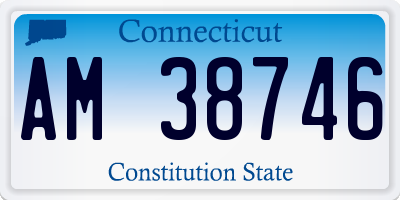 CT license plate AM38746