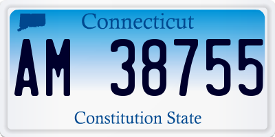 CT license plate AM38755