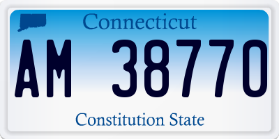 CT license plate AM38770