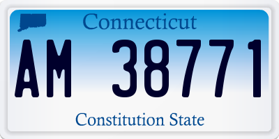 CT license plate AM38771