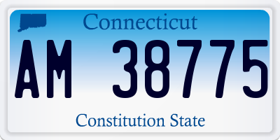CT license plate AM38775