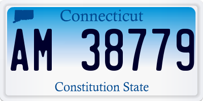 CT license plate AM38779