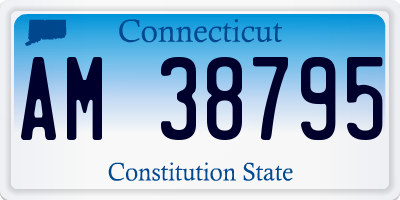 CT license plate AM38795