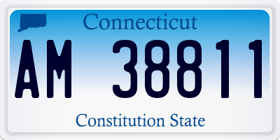 CT license plate AM38811