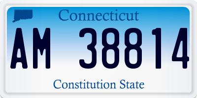 CT license plate AM38814