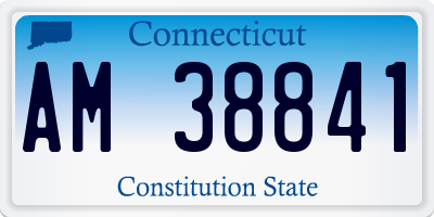CT license plate AM38841