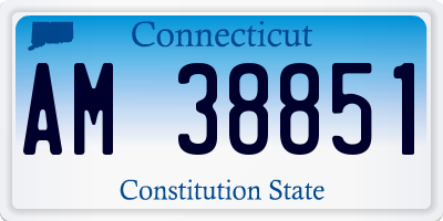 CT license plate AM38851