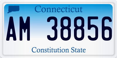 CT license plate AM38856