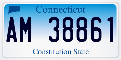 CT license plate AM38861