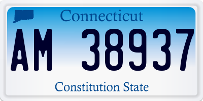 CT license plate AM38937