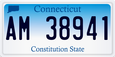 CT license plate AM38941