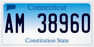 CT license plate AM38960